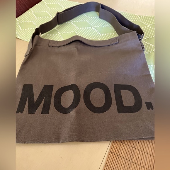 BRAND NEW "MOOD" TOTE /LAPTOP BAG ARMY GREEN w/BLACK LETTERS - Canvas - Picture 1 of 8